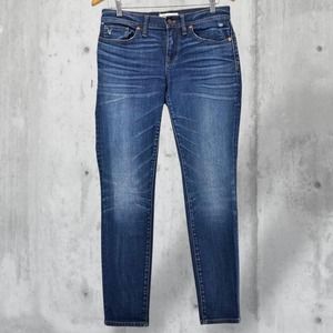 Madewell Skinny Jeans Dark Wash Distressed Denim Everyday‎ Casual Size 28